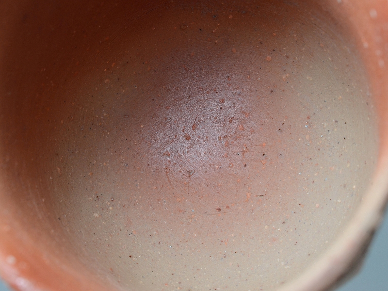 25114]緋襷面取焼酎杯（藤原康）｜備前焼わかくさ